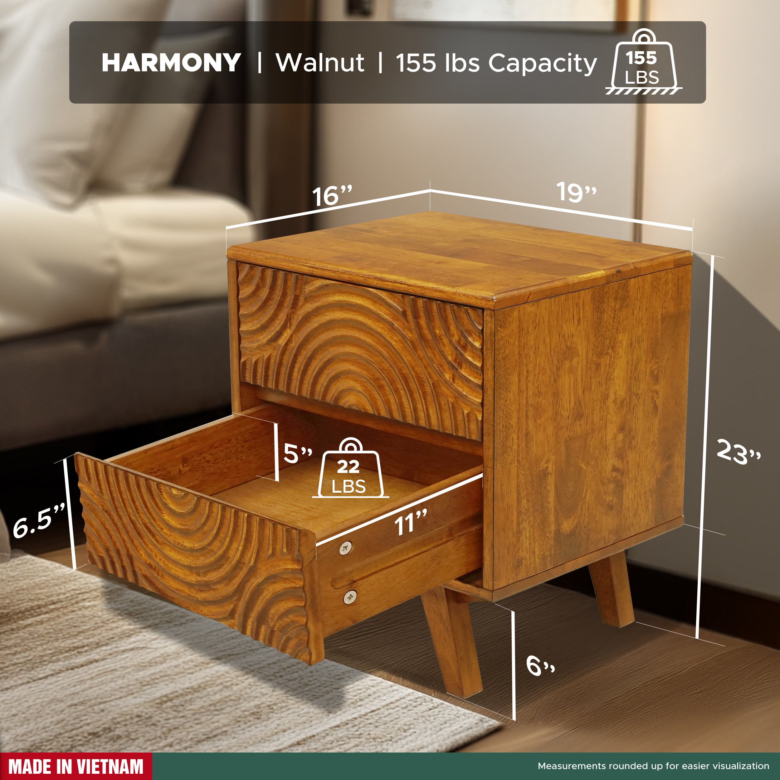 Harmony Nightstand with 2 Drawers Harmony Nightstand with 2 Drawers