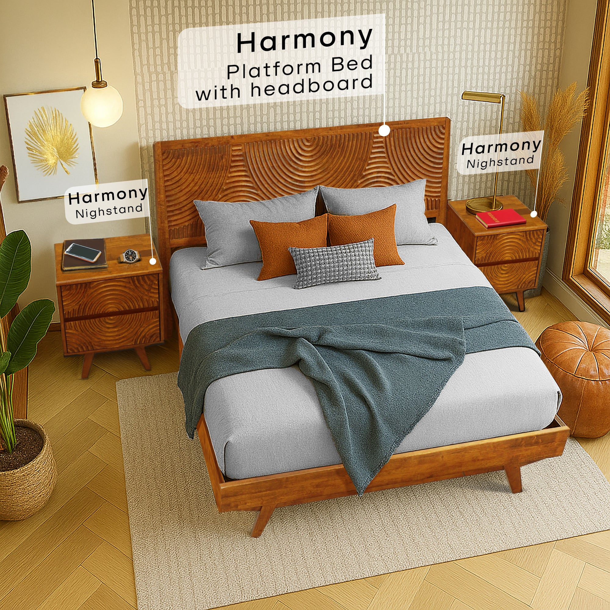 Harmony Nightstand with 2 Drawers Harmony Nightstand with 2 Drawers