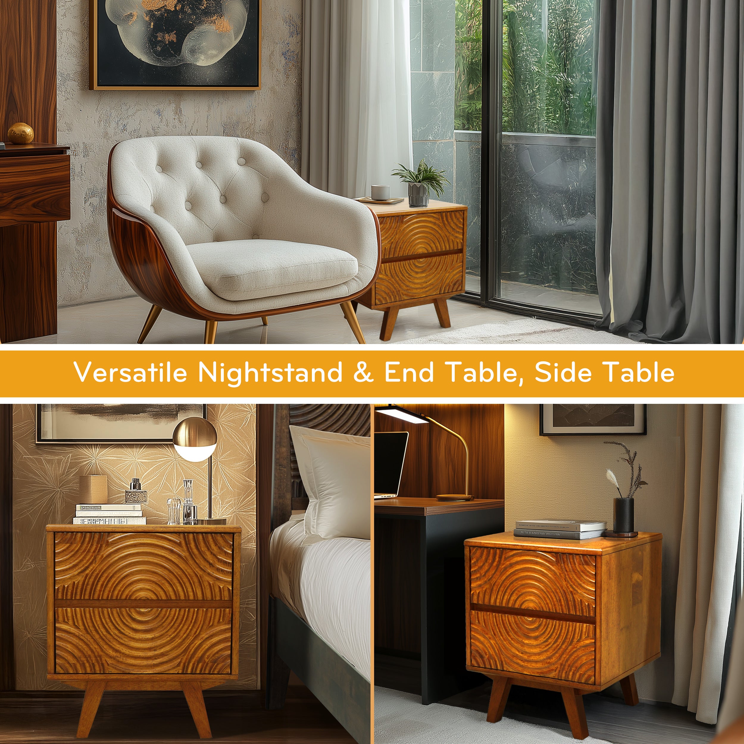 Harmony Nightstand with 2 Drawers Harmony Nightstand with 2 Drawers