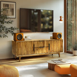 Megsu Bosk Wood Fluted TV Stand