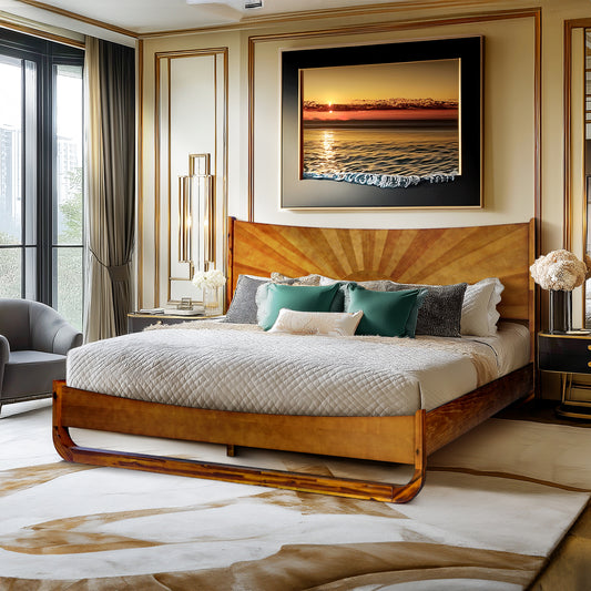 Sunset Platform Bed Frame With Headboard