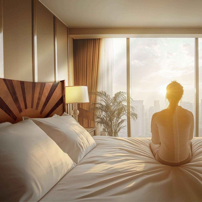 Rorns Sunset Platform Bed Frame With Headboard - Megsu