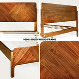 Rorns Bifrost Platform Bed Frame With Headboard for Modern Bedrooms