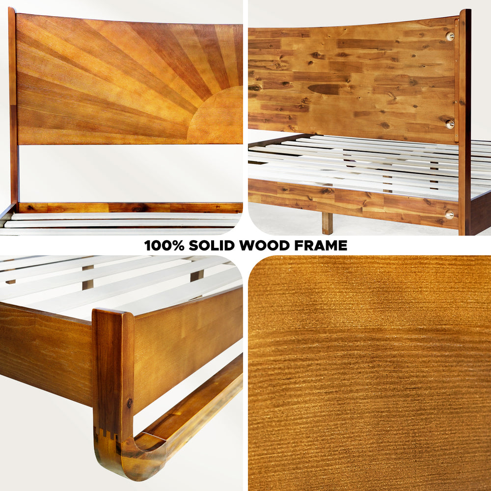 Sunset Platform Bed Frame With Headboard
