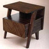 Rorns Rum Nightstand with drawer - Megsu