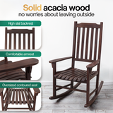 Tranquillo Oasis Wooden Rocking Chair for Patio, Porch, or Indoor Use