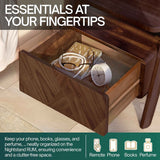 Rorns Rum Nightstand with drawer - Megsu