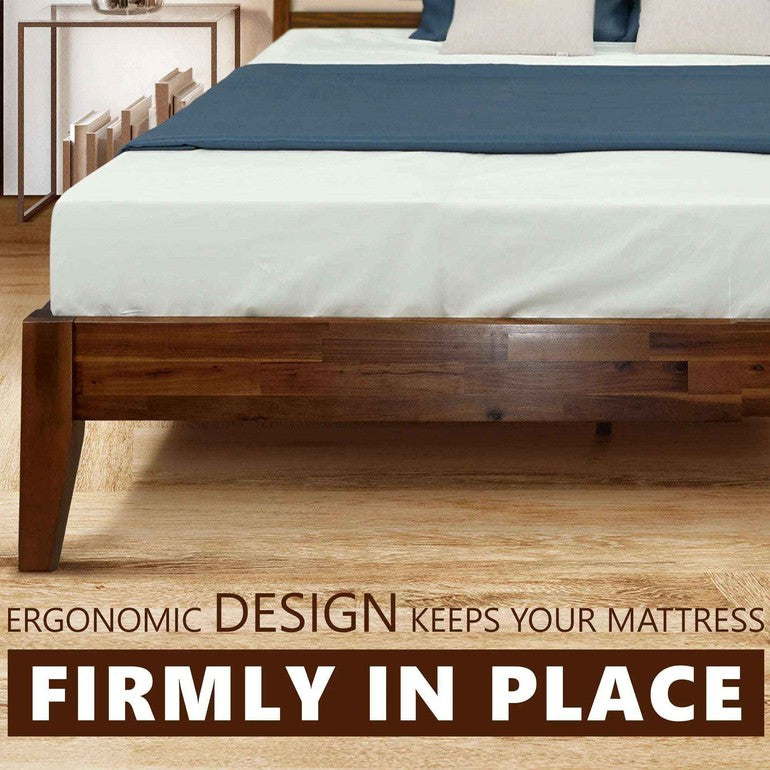 Acacia Emery Solid Wood Bed Frame - Stylish and Durable Acacia Wood Design for Your Bedroom - Megsu