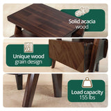 Rorns Rum Nightstand with drawer - Megsu