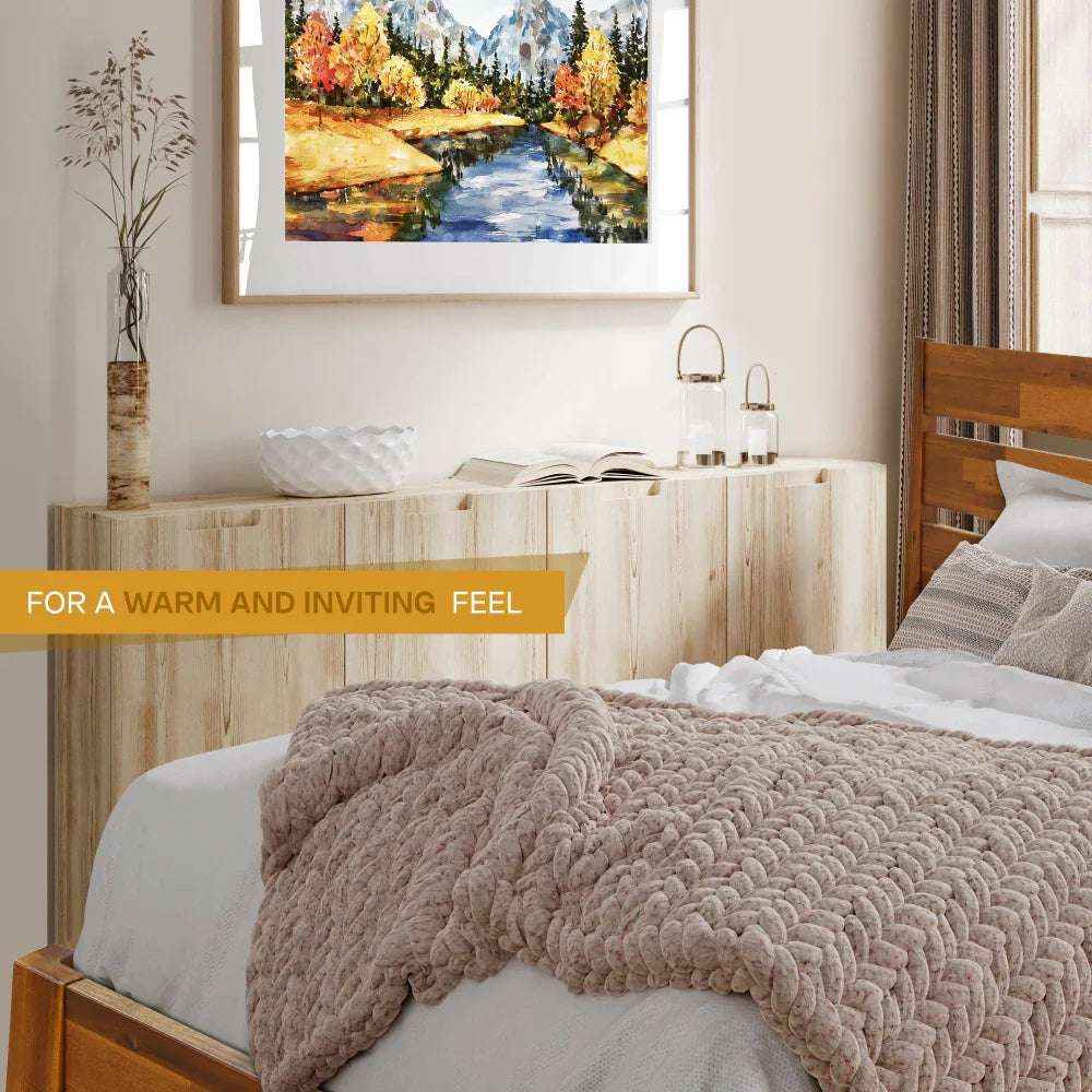 Acacia Emery Wood Platform Bed Frame for Modern Bedrooms - Megsu