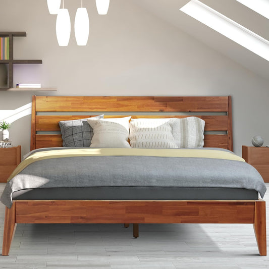 Emery Deluxe Wood Platform Bed Frame