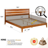 Emery Deluxe Wood Platform Bed Frame