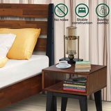 Acacia Emery Solid Wood Bed Frame & Nightstand Bedroom Set - Megsu