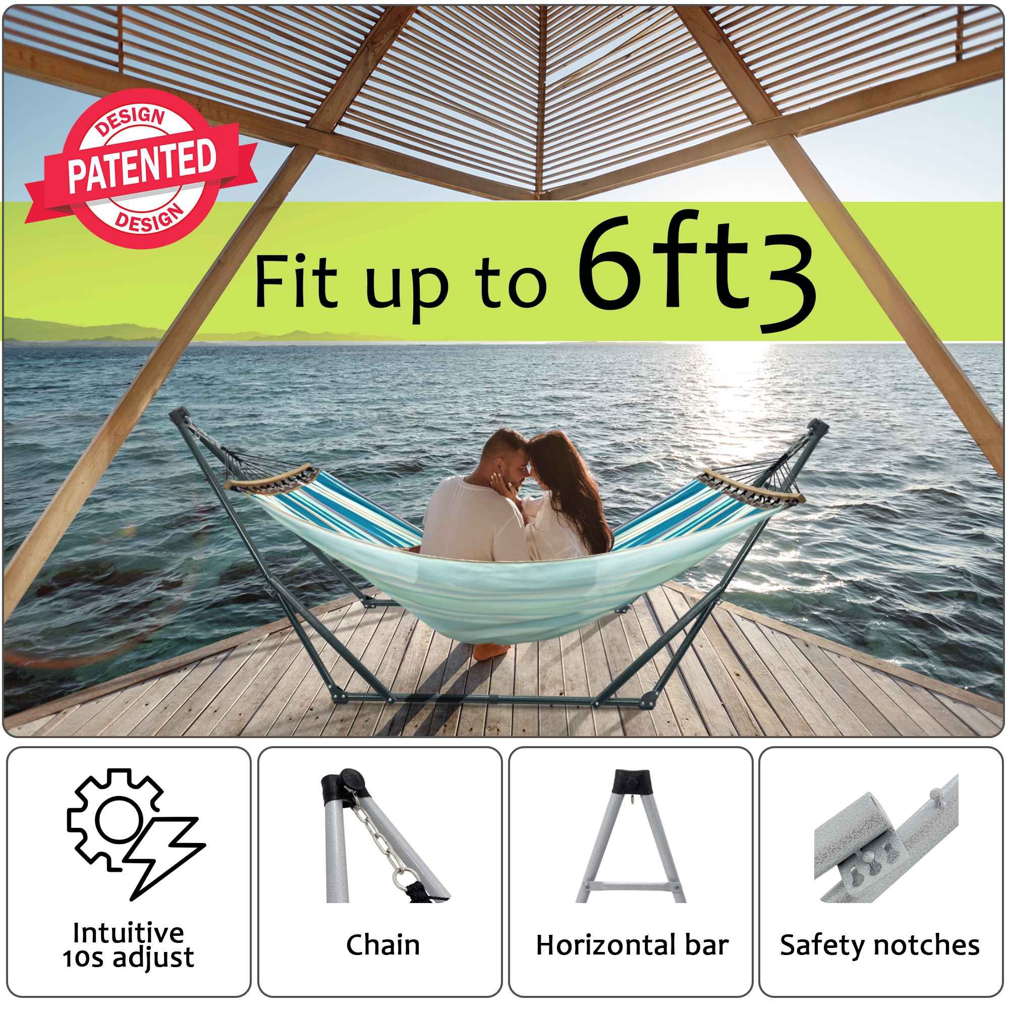 Green Frame / Blue Leaf