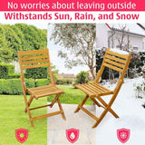 Tranquillo Anya Acacia Wood Folding Chairs Set of 2 - Megsu