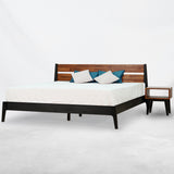 Callisto Solid Wood  Bed Frame and Nightstand Bedroom Set