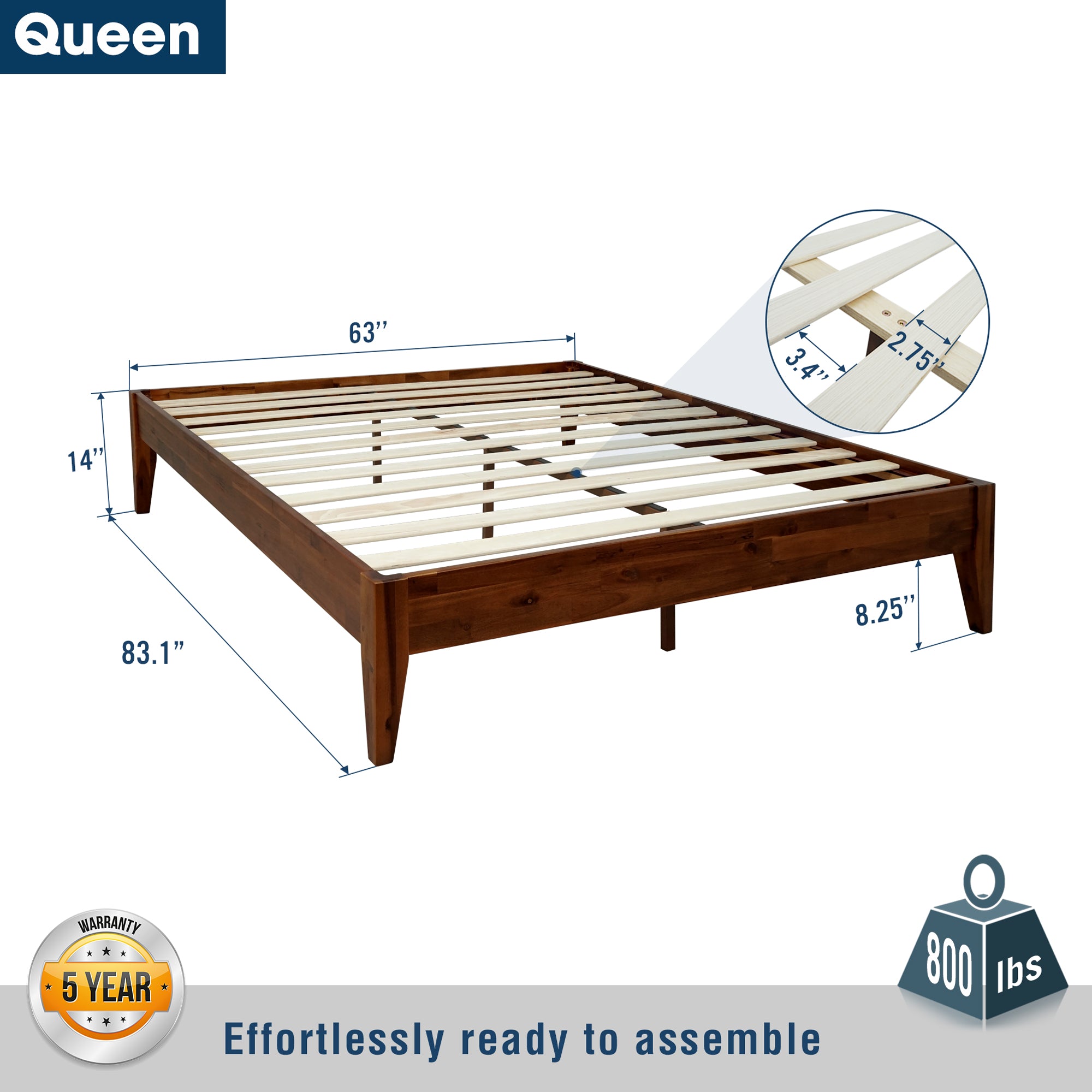 Mervyn Solid Wood Platform Bed