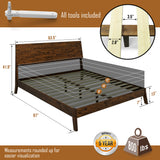 Serenity Deluxe Wood Platform Bed Frame