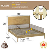 Haven Deluxe Wood Platform Bed Frame