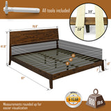 Serenity Deluxe Wood Platform Bed Frame