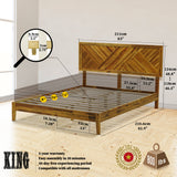 Sierra Deluxe Wood Platform Bed Frame