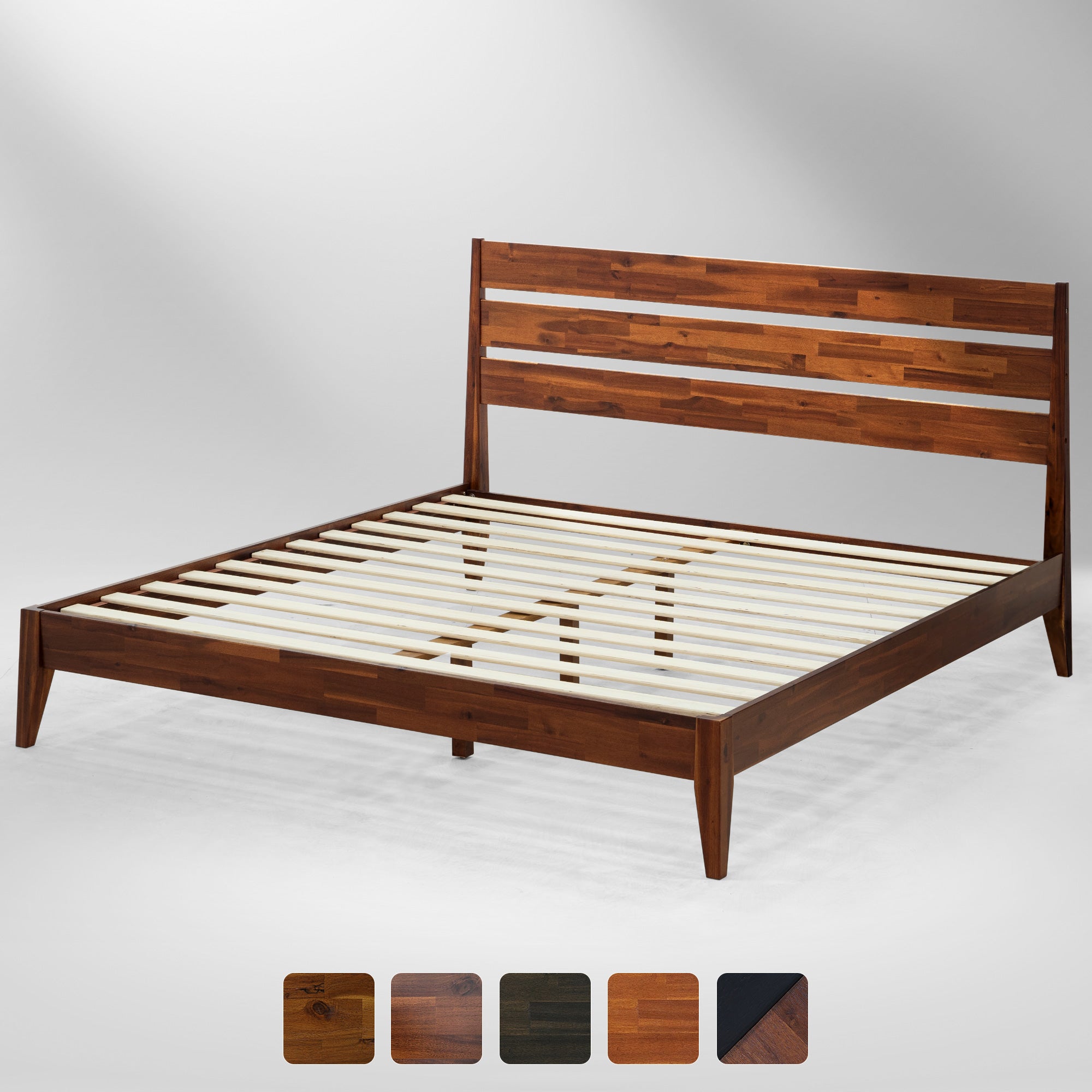 Emery Deluxe Wood Platform Bed Frame