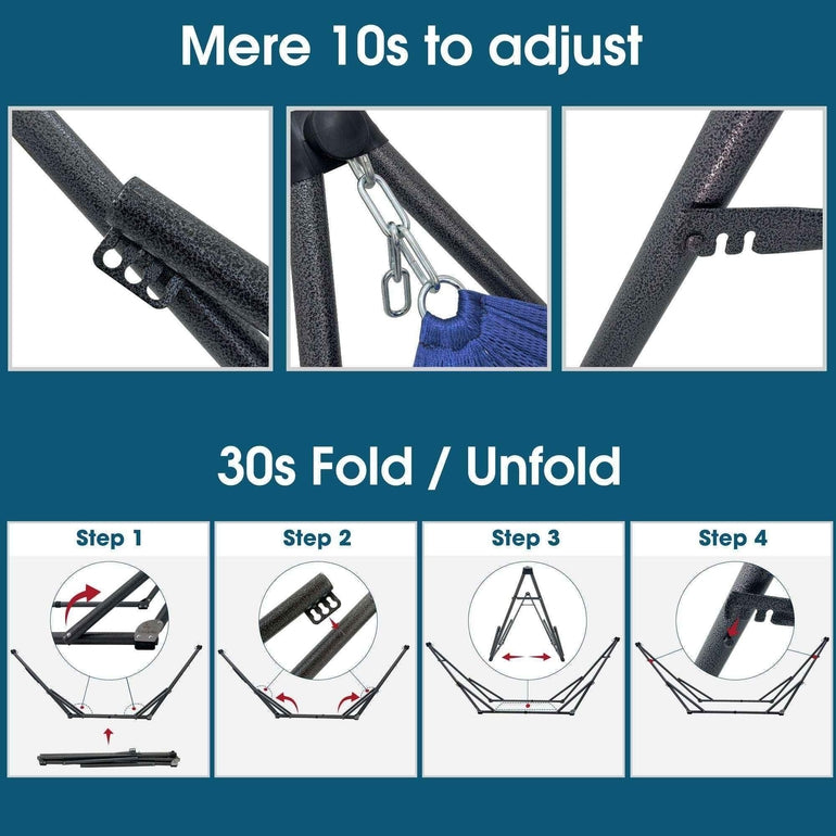 Tranquillo Original Collapsible Hammock with Stand - Megsu