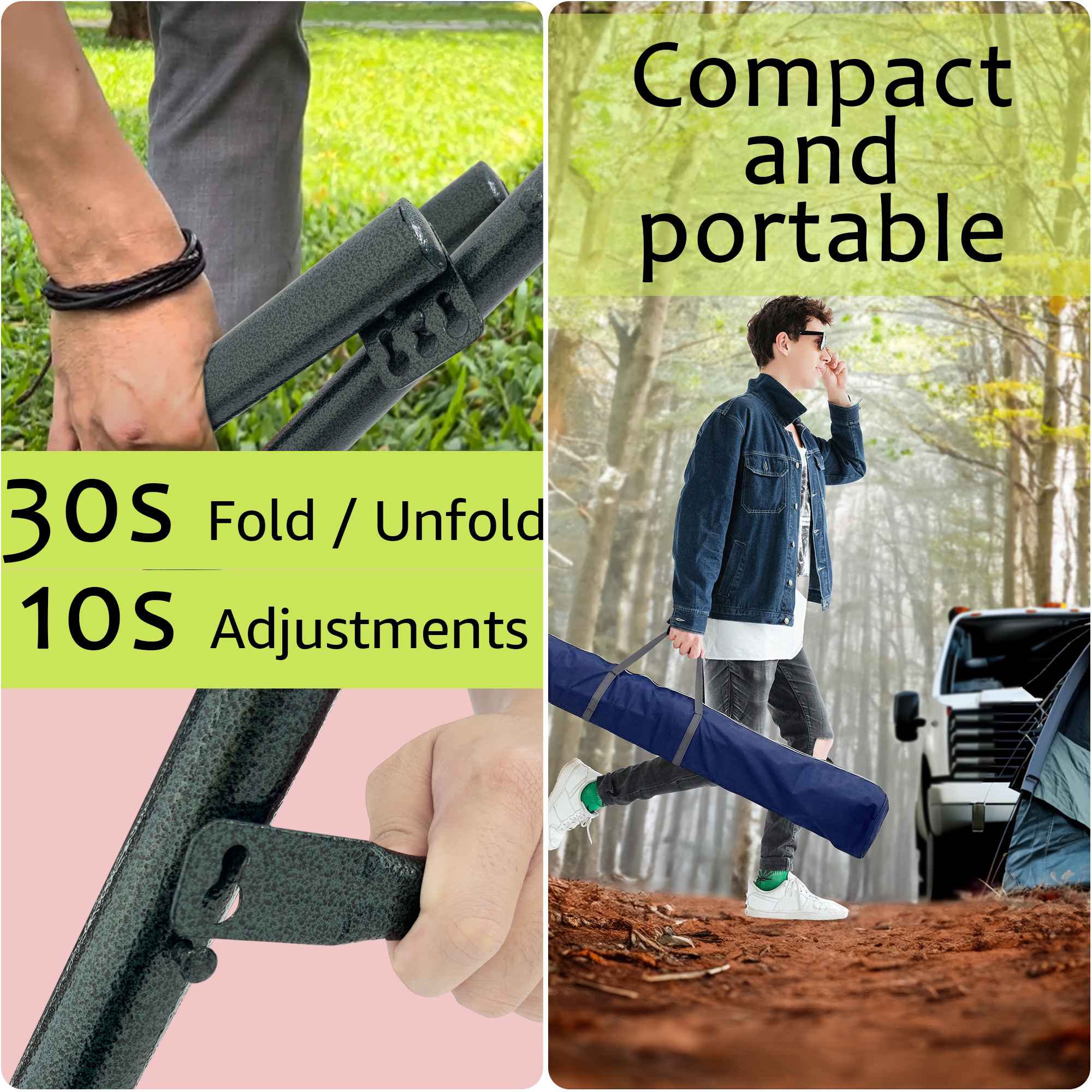 Green Frame / Blue Leaf