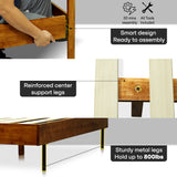 Acacia Astoria Upholstered Solid Wood Bed Frame for Elegant Bedrooms