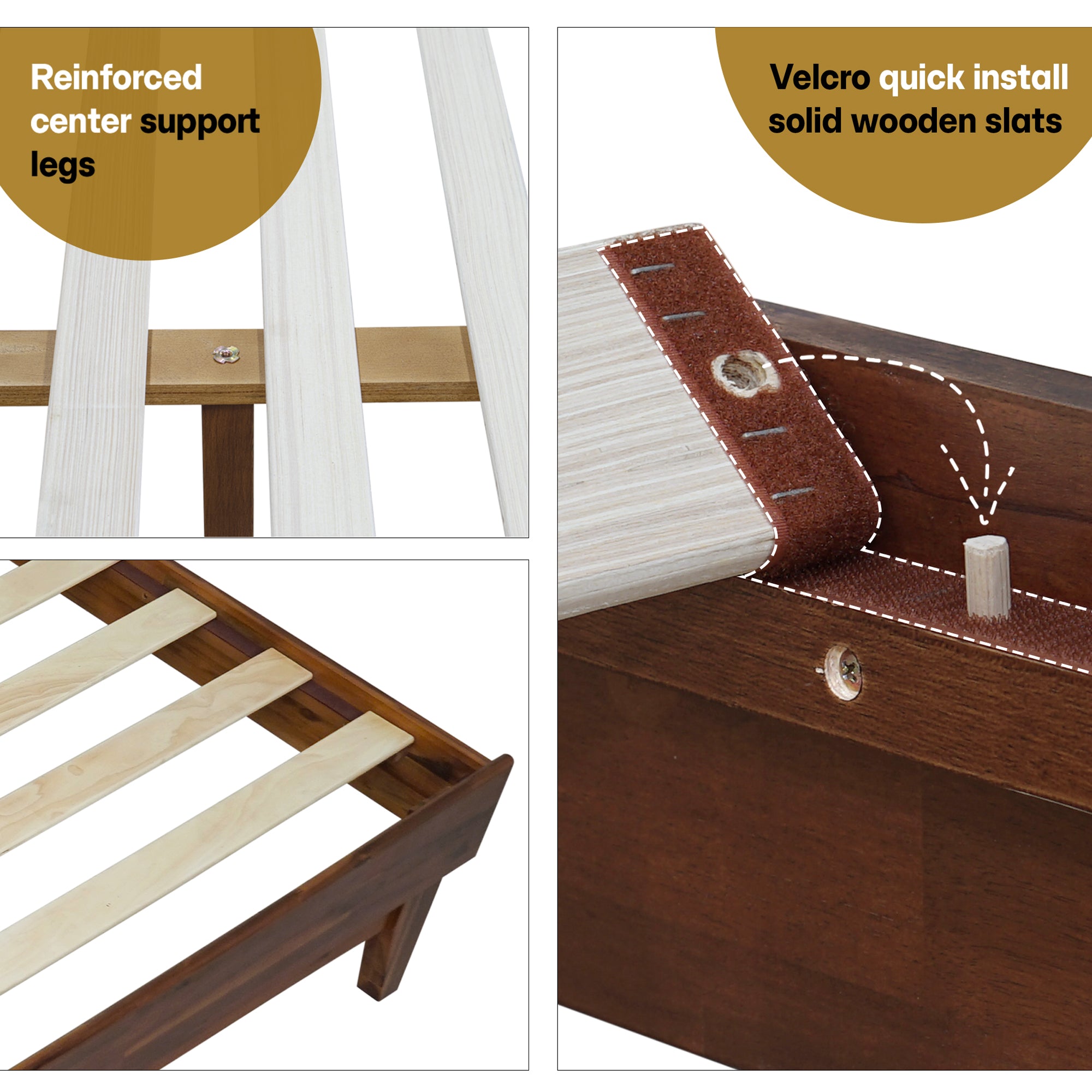 Acacia Aurora Deluxe Wood Platform Bed Frame for Ultimate Comfort and Style