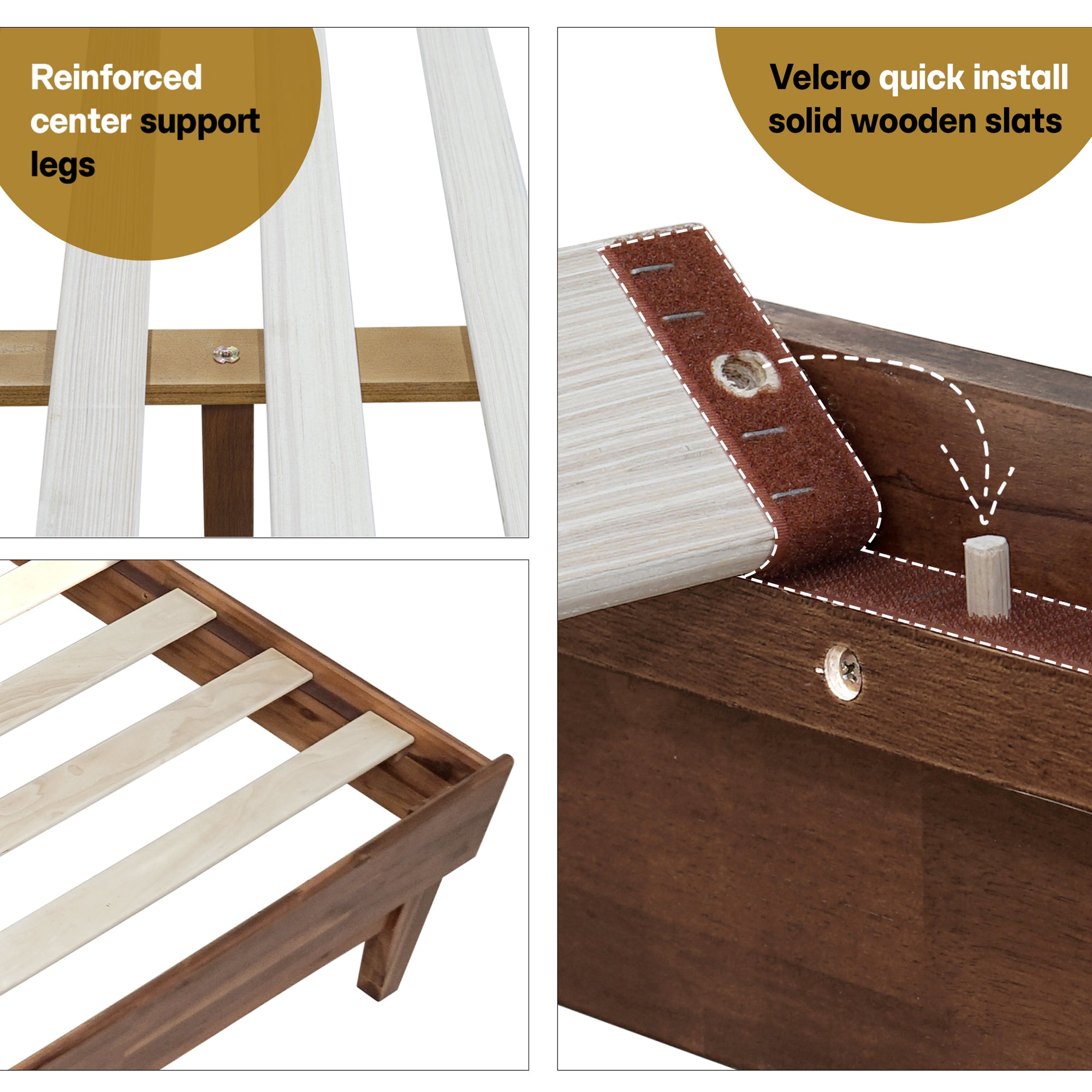 Acacia Aurora Deluxe Wood Platform Bed Frame for Ultimate Comfort and Style