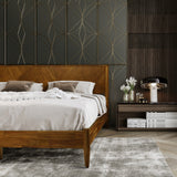 Panthera Platform Bed Frame With Headboard