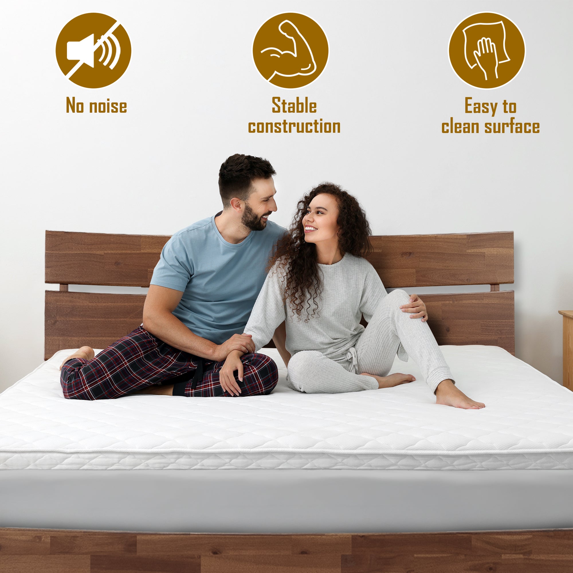 Acacia Aurora Deluxe Wood Platform Bed Frame for Ultimate Comfort and Style