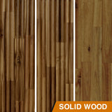 Megsu Bosk Acacia Wood Bed Frame with Headboard