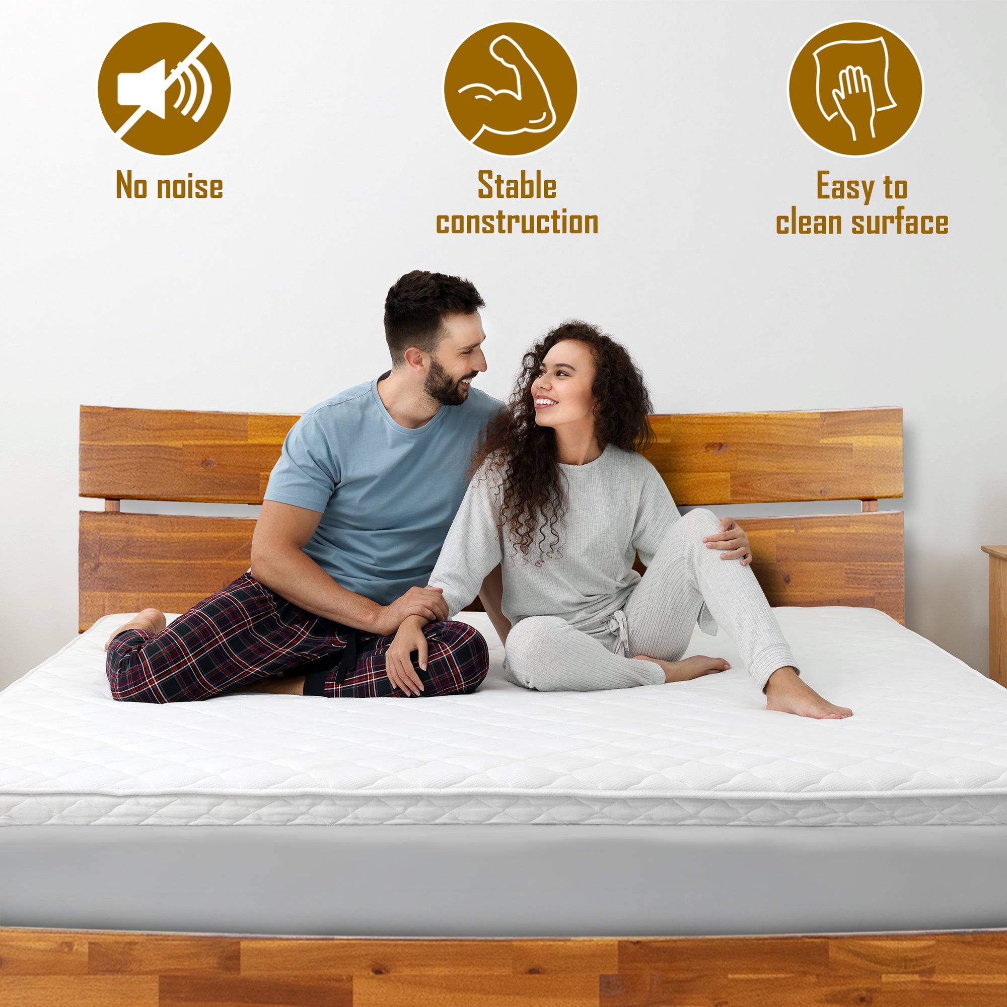 Acacia Aurora Deluxe Wood Platform Bed Frame for Ultimate Comfort and Style