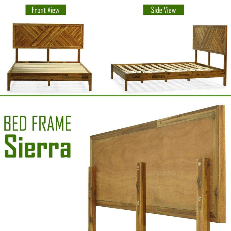 Acacia Sierra Deluxe Solid Wood Bed Frame - Megsu