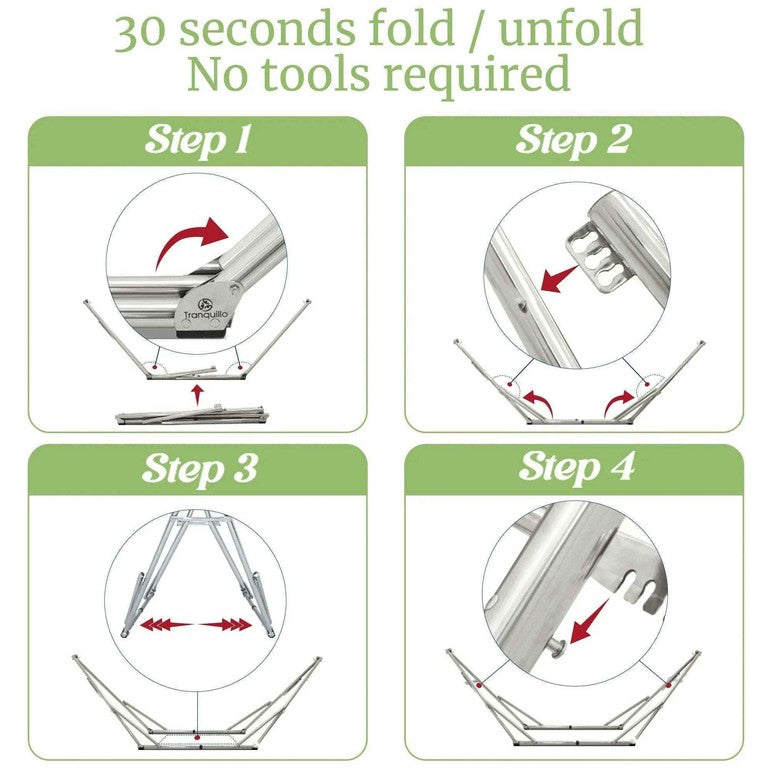 Tranquillo Universal Stainless Steel Hammock Stand - Megsu