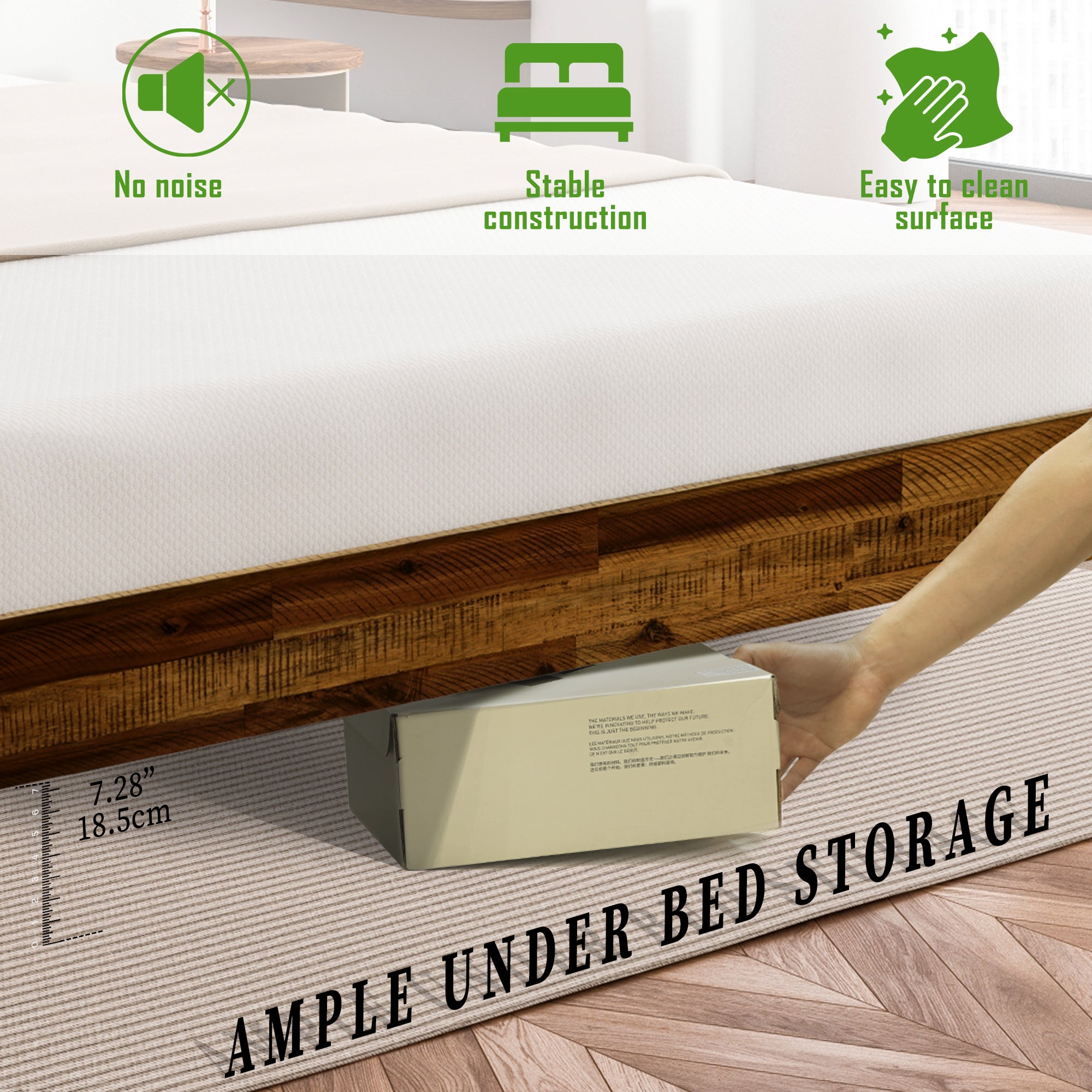 Acacia Sierra Deluxe Solid Wood Bed Frame