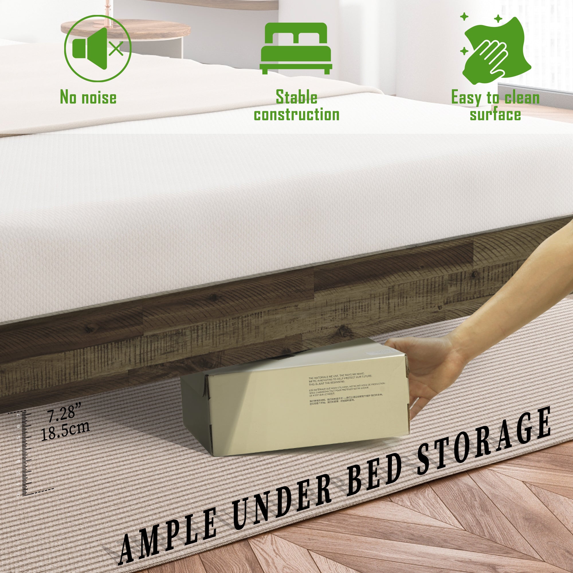 Acacia Sierra Deluxe Solid Wood Bed Frame