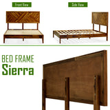 Acacia Sierra Deluxe Solid Wood Bed Frame