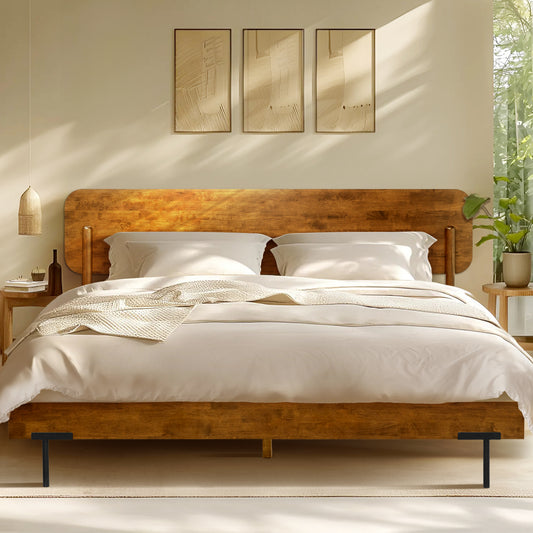 Frida Deluxe Solid Wood Bed Frame