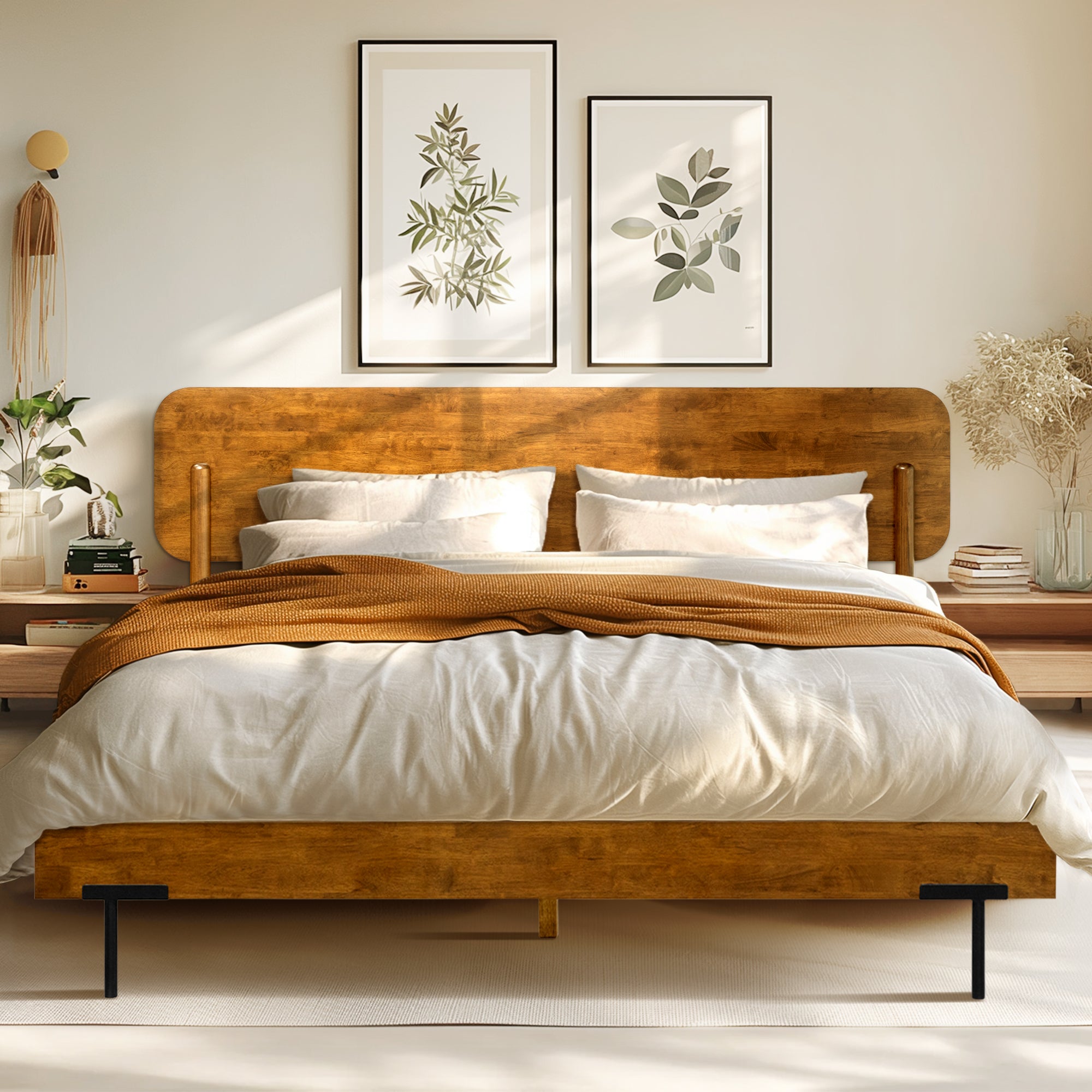 Frida Deluxe Solid Wood Bed Frame