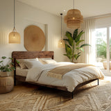 Frida Deluxe Solid Wood Bed Frame - Premium Quality Craftsmanship and Timeless Elegance