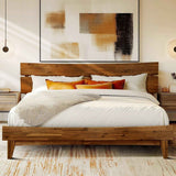 Acacia Solid Wood Bed Frame - Aurora Style for a Stylish Bedroom - Megsu