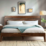 Acacia Emery Wood Platform Bed Frame for Modern Bedrooms - Megsu