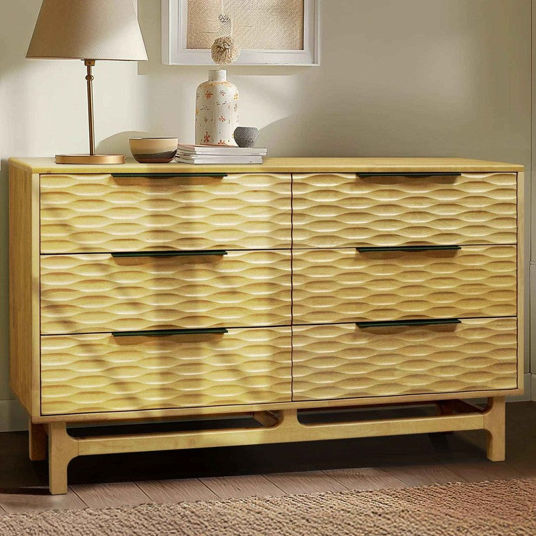 Acacia Elara Dresser with 6 Drawers - Megsu