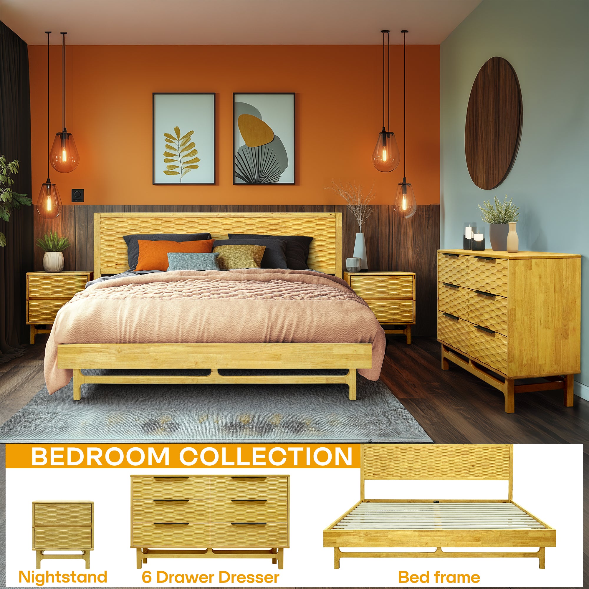 Acacia Elara Dresser with 6 Drawers for Stylish Storage Solutions