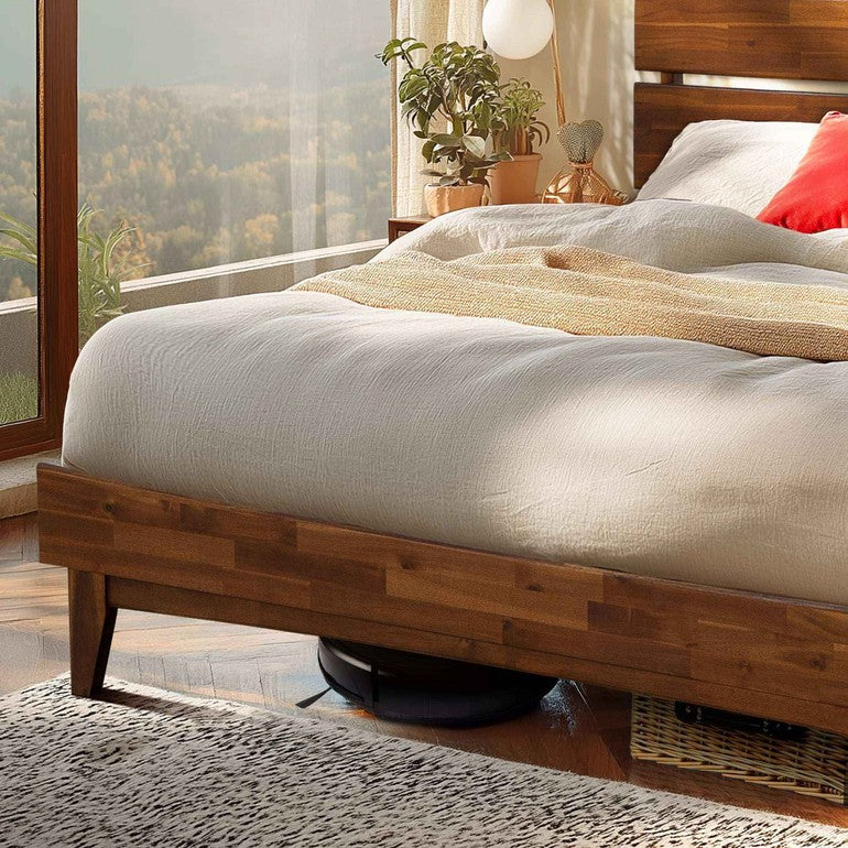 Acacia Aurora Deluxe Wood Platform Bed Frame - Megsu