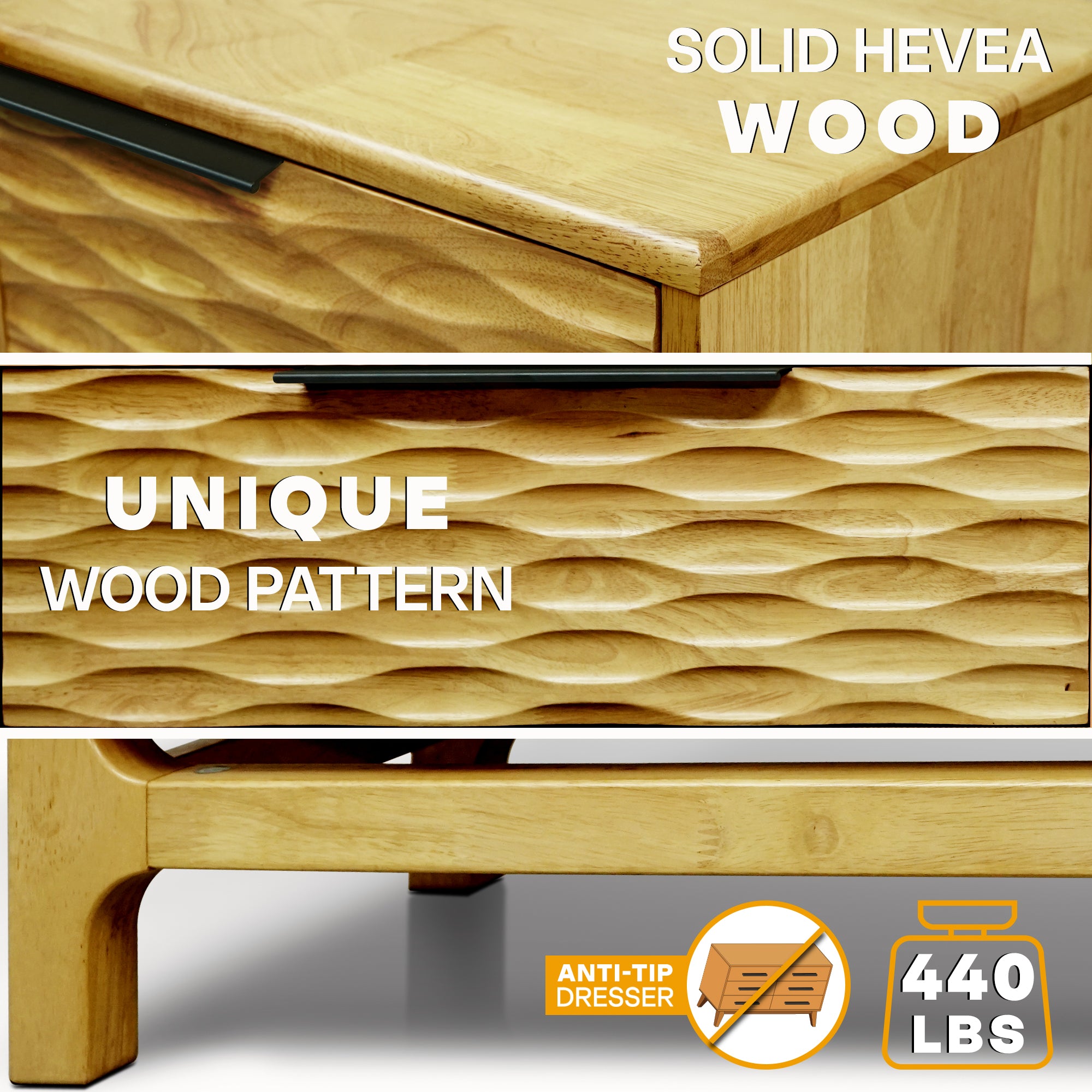 Acacia Elara Dresser with 6 Drawers for Stylish Storage Solutions