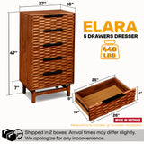 Acacia Elara Dresser with 5 Drawers for Stylish Storage Solutions